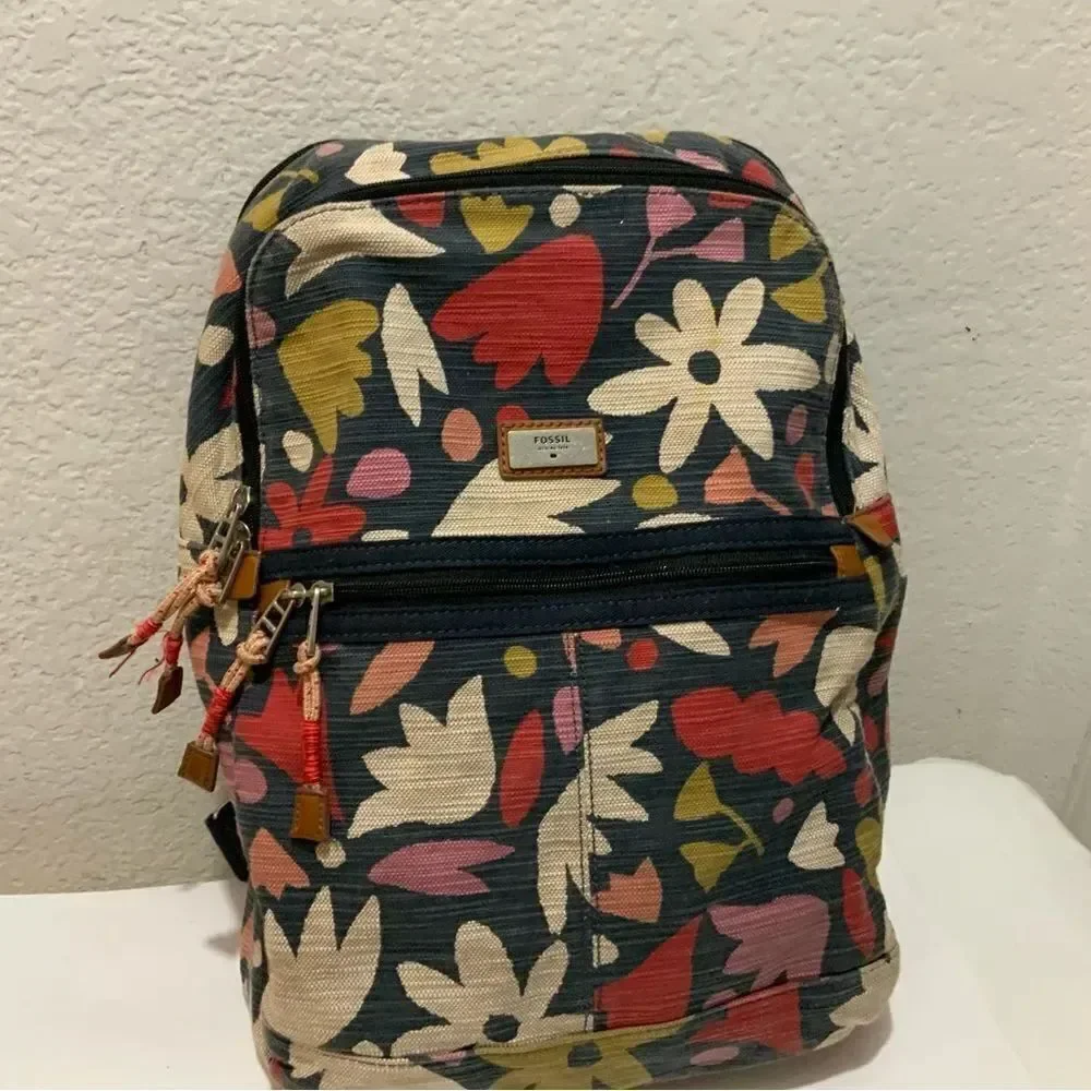 Fossil Blake Abstract Floral backpack multicolor